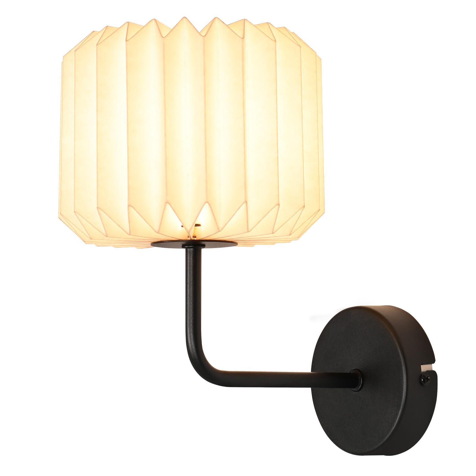 WANDLEUCHTE Leuchth 14.5/24.7/22 cm - Weiß, Papier (22/24.7/22cm) - ZMH