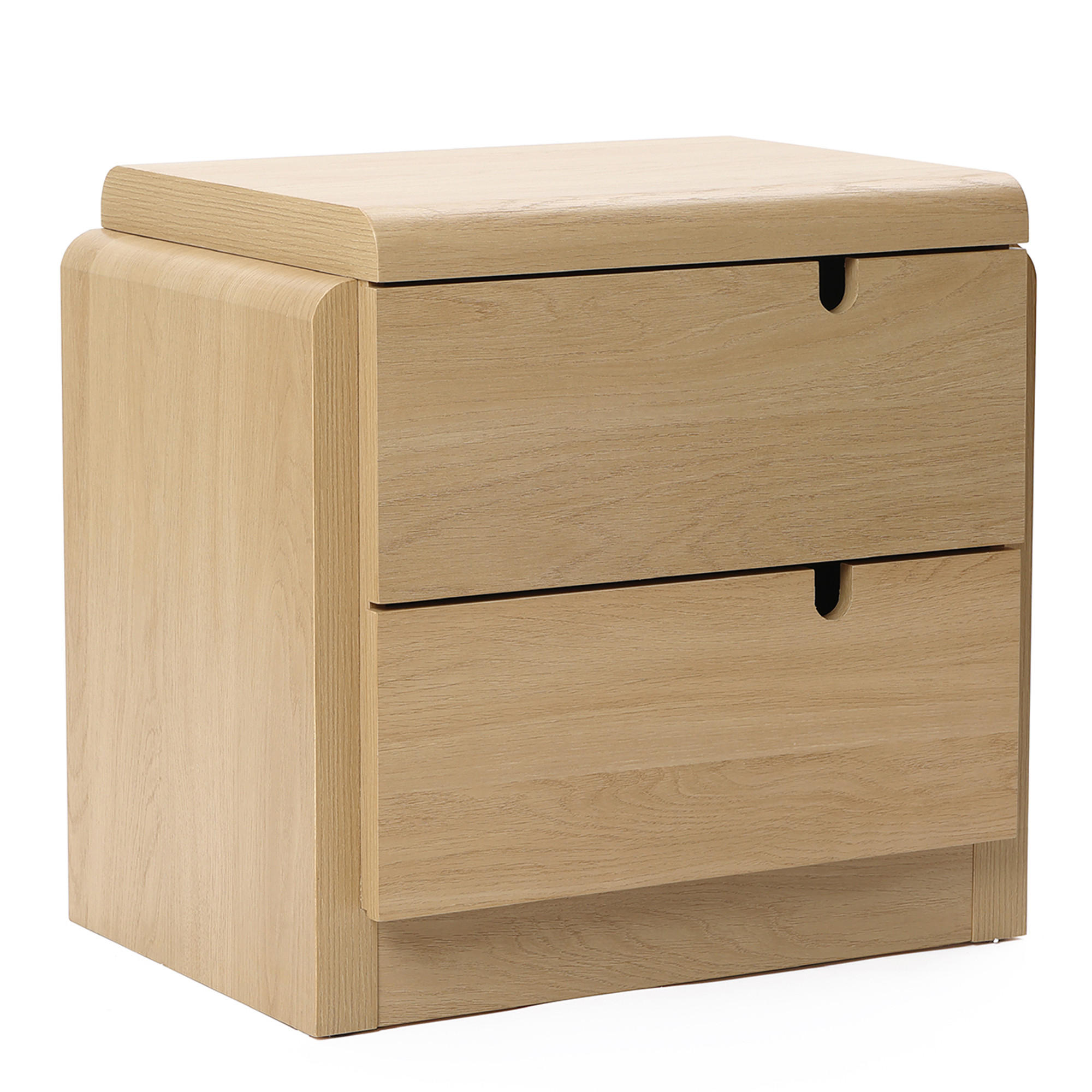 NACHTTISCH Moderner mit 2 Schubladen, Eichenfarben, MDF | B55 x T40 x H53 cm - Eichefarben, Holz (55/53/40cm) - Hometopia