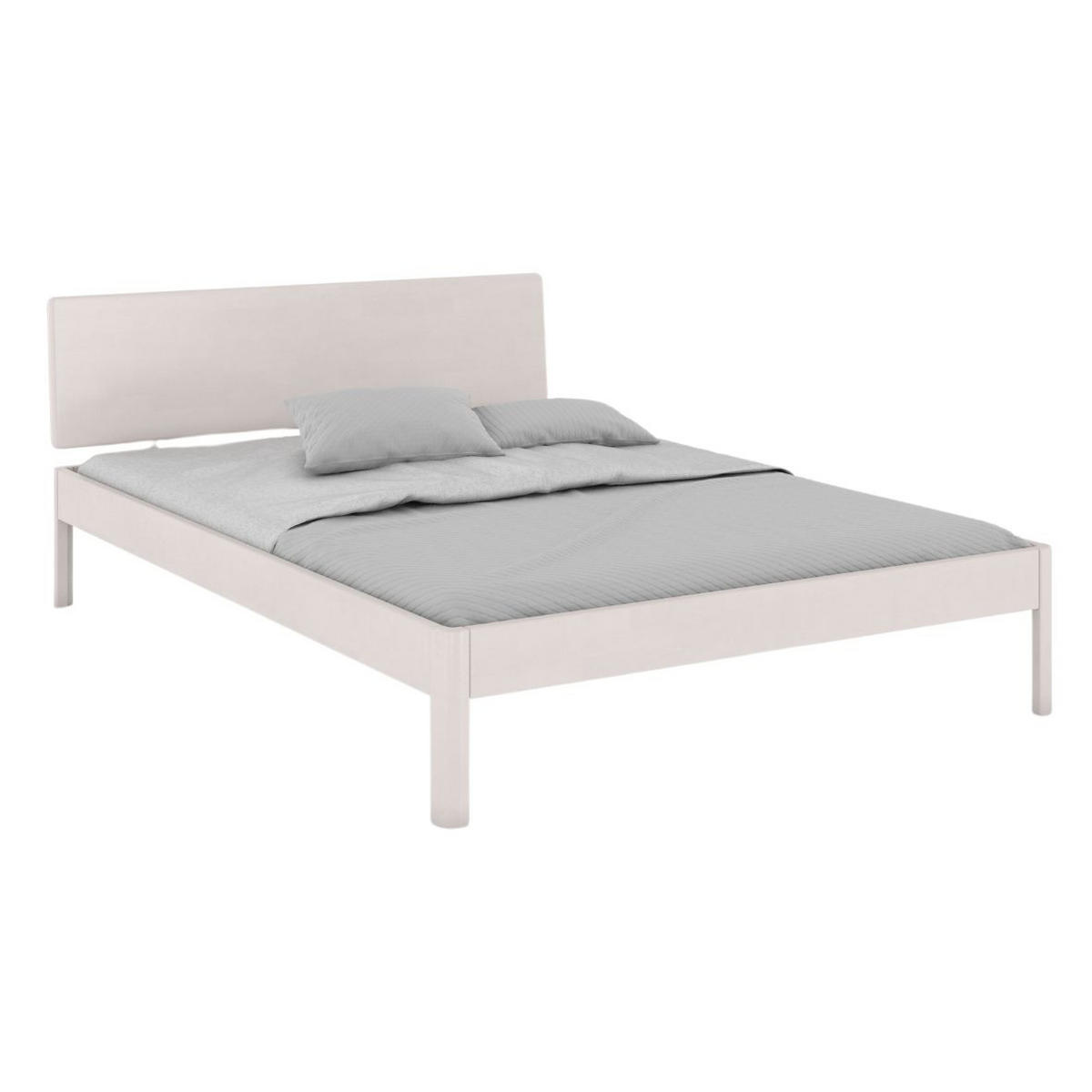 MASSIVHOLZBETT Ammer, in Weiß, 160x200 - Weiß, Holz/Buchenholz (160/200cm) - Visby