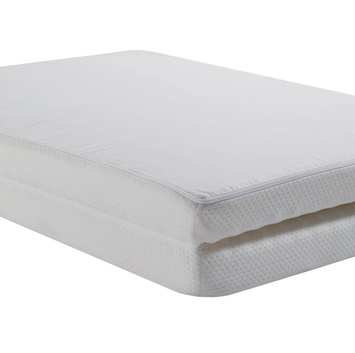 HOCHBETT 140/200 cm Natur mit Schreibtisch und Stauraum mit Matratze - Naturfarben, Holzwerkstoff (140/200cm) - OKWISH