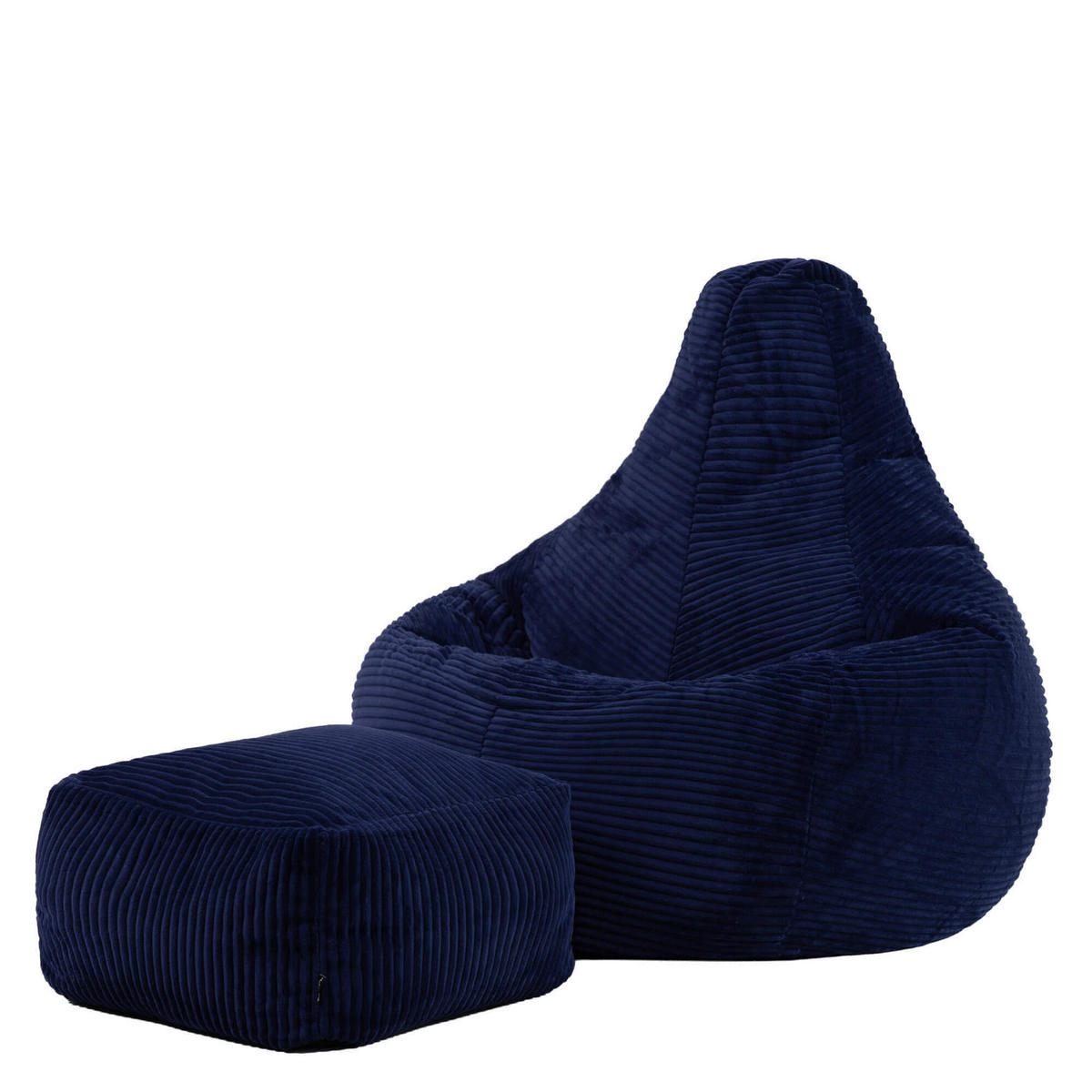 SITZSACK Dalton mit Hocker - Dunkelblau, Textil (90/73/84cm) - icon