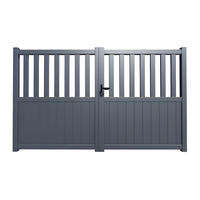 FLÜGELTOR - 315.1cm x 4.5cm - Aluminium - anthrazitgrau - TARNOS II - Anthrazit, Metall (315.1/140cm) - Vente-Unique