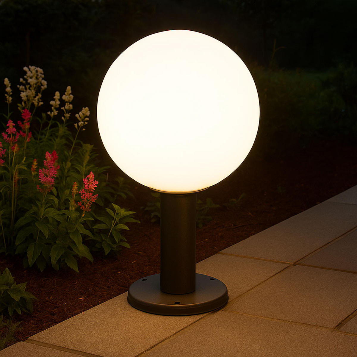 LED AUSSENLEUCHTE Aluminium Anthrazit - Anthrazit, Glas (25/25/38cm) - Globo Lighting