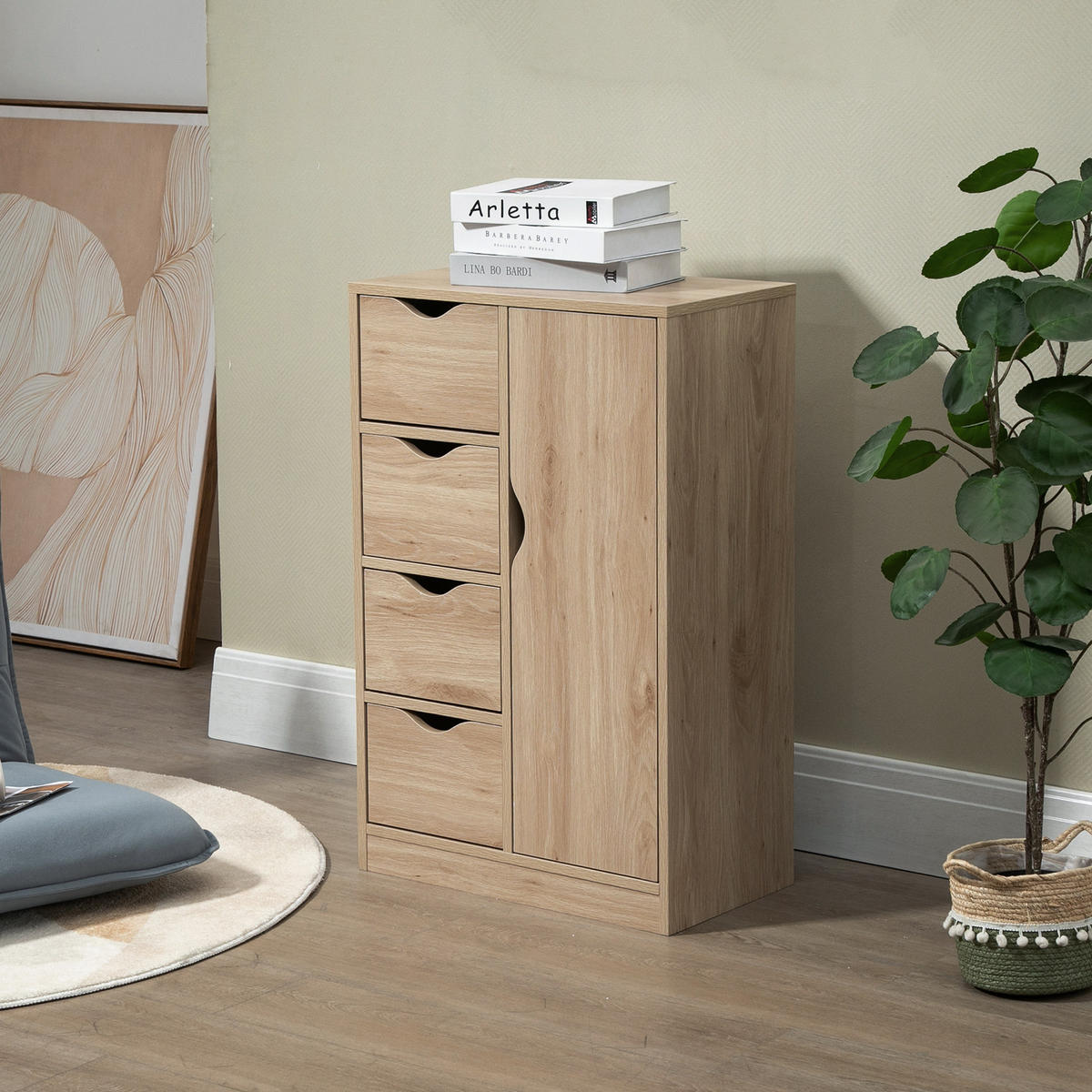 KOMMODE DE-12347 54/29/83 cm Braun - Braun, Holzwerkstoff (54/83/29cm) - ComfortXL