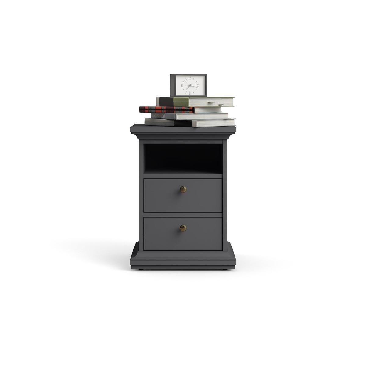NACHTSCHRANK mattgrau - Grau, Holzwerkstoff (44/59/40cm) - ebuy24