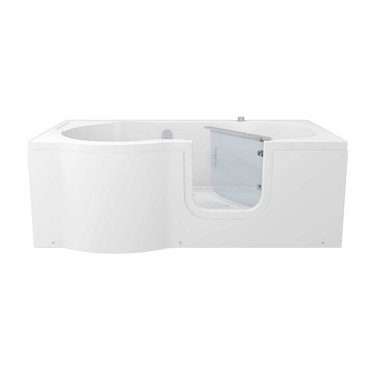 SENIOREN Wanne Sitzwanne mit Tür S12-AIR-R 85x170 - Weiß, Glas/Kunststoff (170/60/85cm) - AcquaVapore by Sandra Jentho