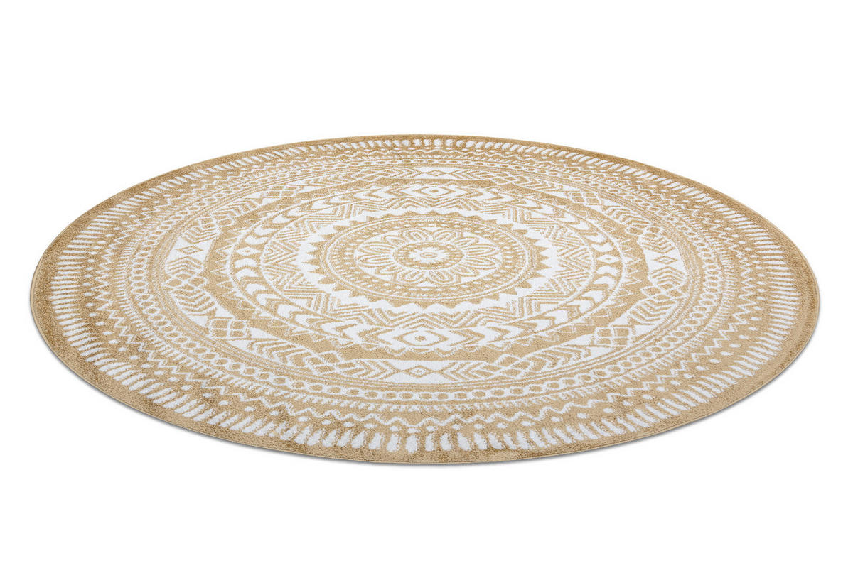 TEPPICH Fun 160 cm - Goldfarben, Textil (160/160cm) - rugsX