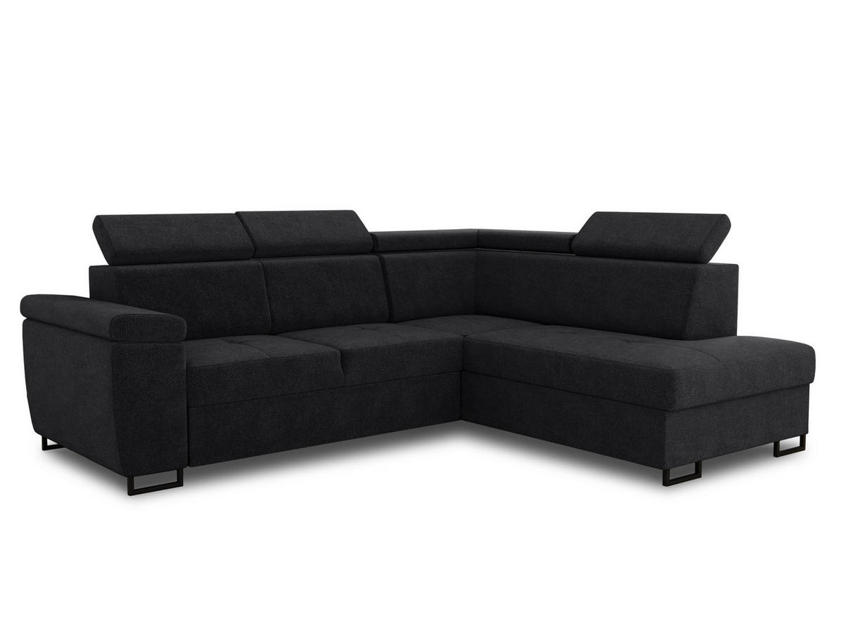 ECKSOFA Natan, Seite: Rechts - Schwarz, Holz/Textil (265/205cm) - Sofnet