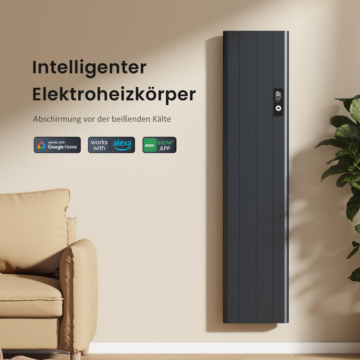 HEIZKÖRPER Anthrazit 160/36,2/6 cm - Anthrazit, Metall (36/160/6cm) - EMKE