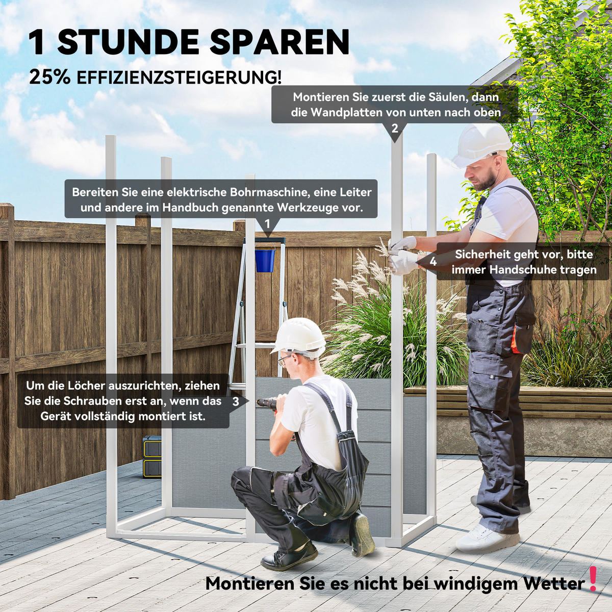 GERÄTEHAUS Kunststoff 1,14m² 151 x 92 x 193cm Geräteschuppen mit Pultdach - Grau, Kunststoff (92/193/151cm) - Outsunny