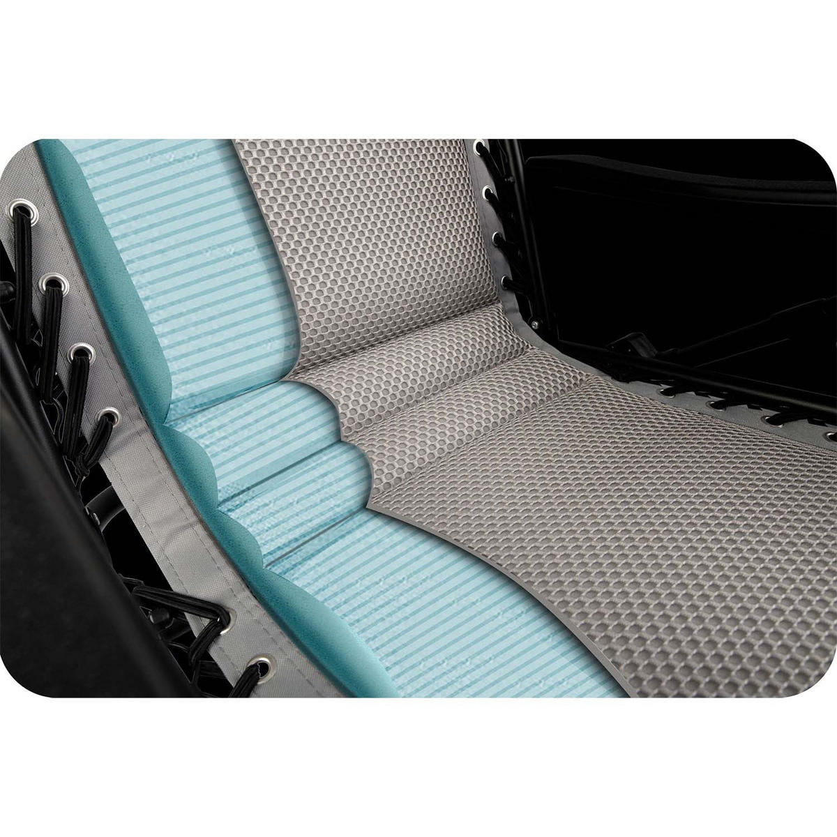 GARTEN-RELAXSESSEL Klappbarer mit Kissen, Grau - Grau, Metall (60/107/160cm)