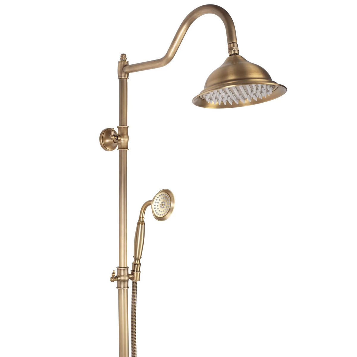 DUSCHGARNITUR Rea Bergamo Antique Bronze - Braun, Metall (21/150/50cm) - REA