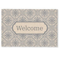 ROHOŽKA Welcome - Classic - Grey 90x60 cm - béžová, plast/umělá hmota (90/0.4cm) - MuchoWow
