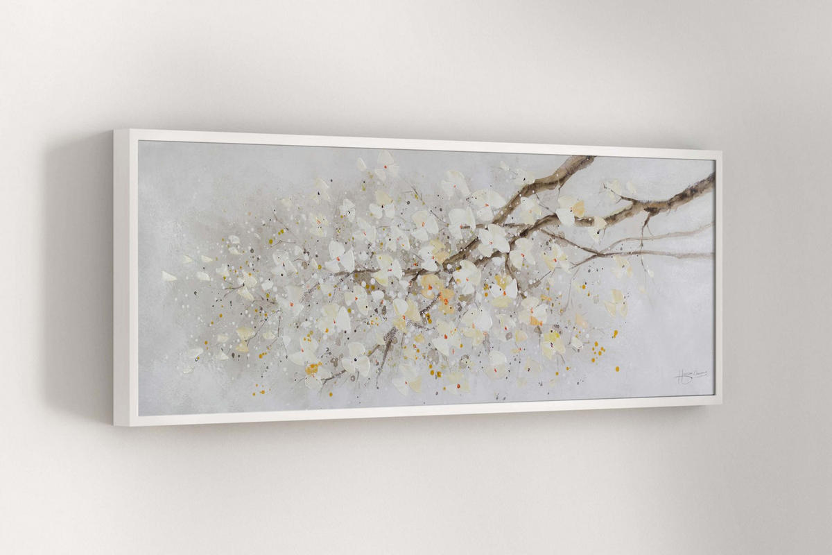 OLEJOMAĽBA 150/50 cm, Zvieratá - biela, drevo/textil (150/50cm) - KUNSTLOFT