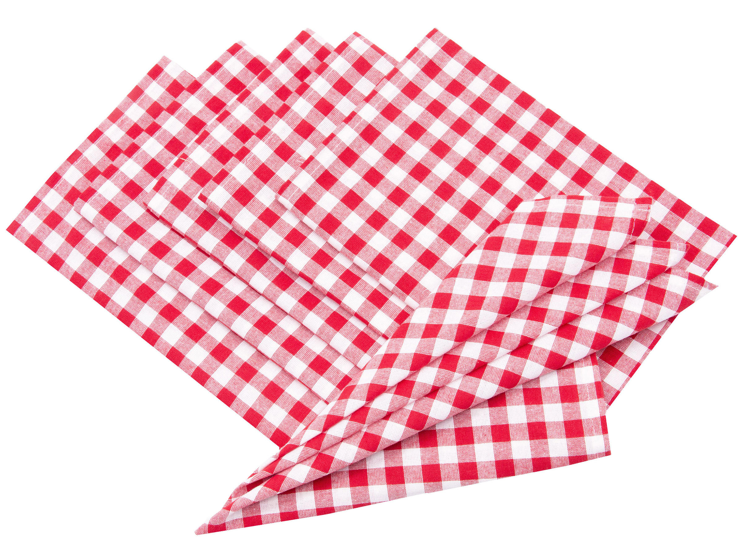 STOFFSERVIETTEN, 6er-Set, 45x45 cm, 100% Baumwolle, Rot - Rot, Textil (45/45cm) - Zollner