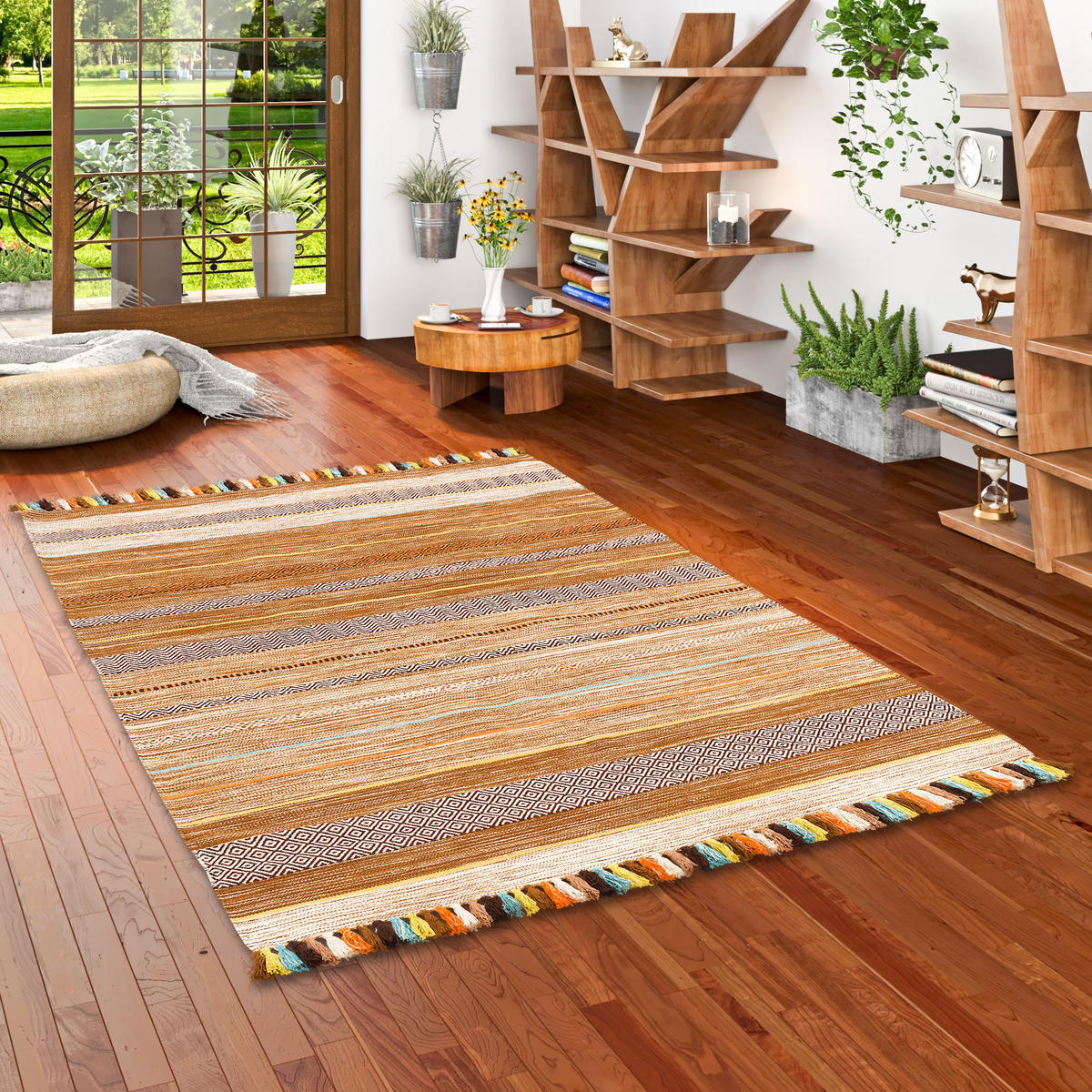 NATUR TEPPICH KELIM KALLEEN - Beige, Textil (200/300cm) - Pergamon