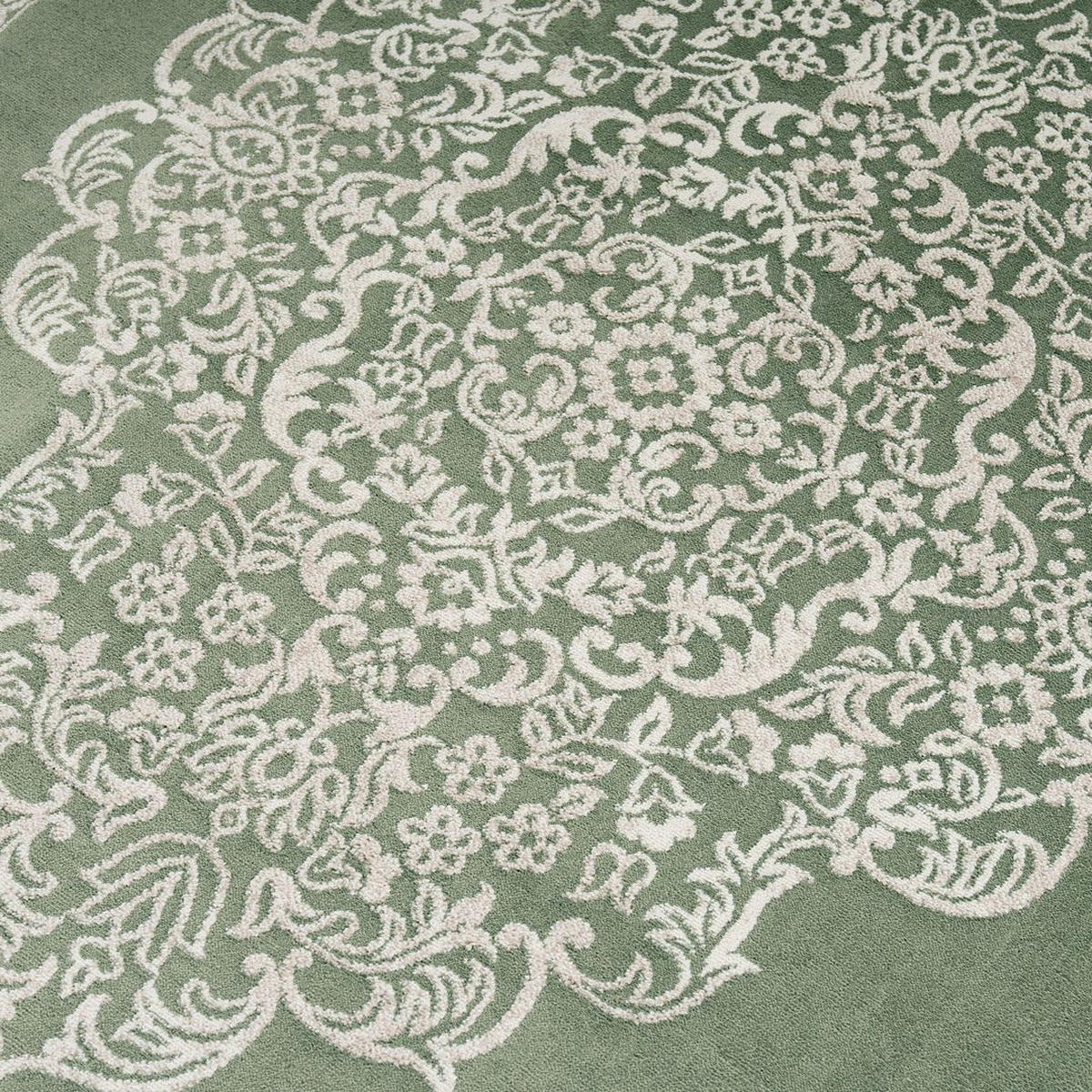 WEBTEPPICH Havana Jamilia Grün - Grün, Textil (119/170cm) - Kukoon Rugs