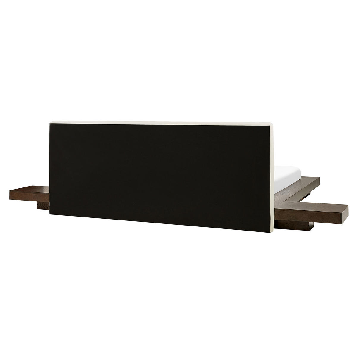 BETT mit Lattenrost 160x200 cm Dunkler Holzfarbton Zen - Dunkelbraun, Holzwerkstoff (160/200cm) - Beliani