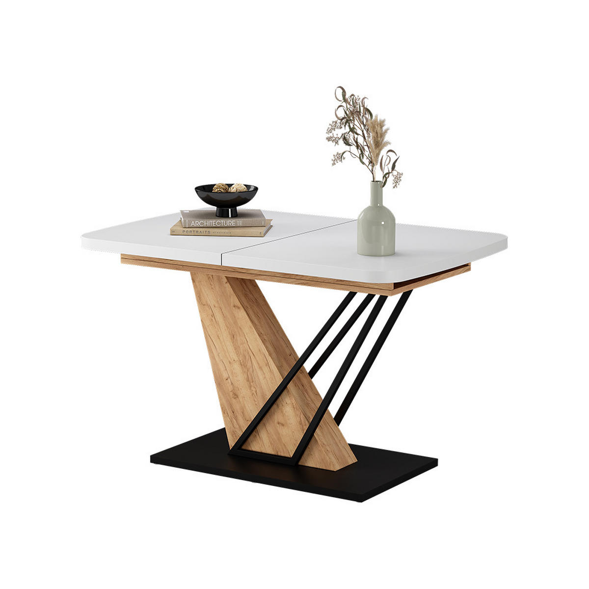 JÍDELNÍ STŮL Fenaro Bílý/zlatý dub - bílá/medově dubová, kompozitní dřevo (80/120/77.4cm) - Vicco