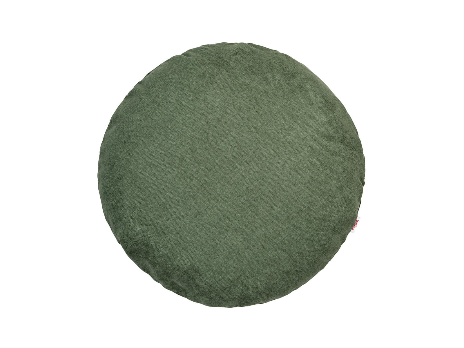KISSENHÜLLE Rund FarbTon Chenille-Haptik oliven-grün 50 cm Ø - Dunkelgrün, Textil (50/50cm) - beties Heimtextil