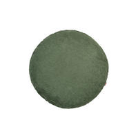 KISSENHÜLLE Rund FarbTon Chenille-Haptik oliven-grün 50 cm Ø - Dunkelgrün, Textil (50/50cm) - beties Heimtextil
