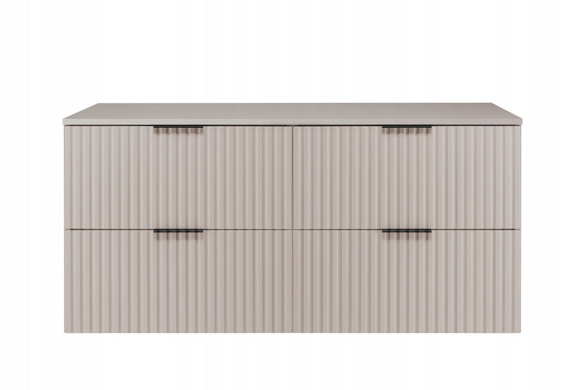 WASCHBECKUNTERSCHRANK FLOW + Platte Eiche Craft 160/57/46 cm - Eichefarben, Holzwerkstoff (160/57/46cm) - Rodan