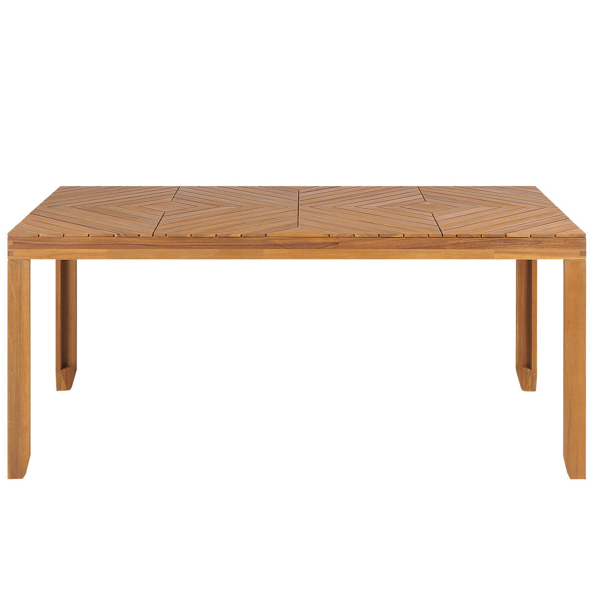 GARTENMÖBEL SET 4-Sitzer Akazienholz hellbraun Baratti - Hellbraun, Holz - Beliani