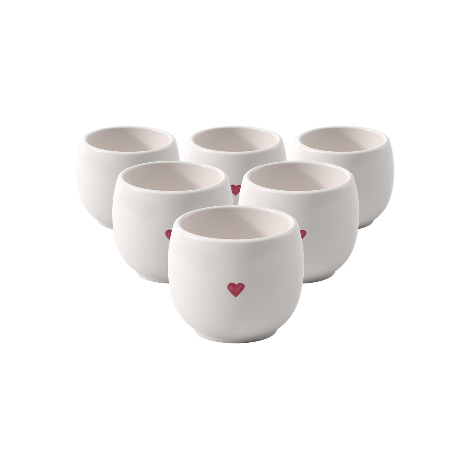 EIERBECHER With Love weiß ø 5,3 cm 6er Set - Weiß, Keramik (5.3/4.4/5.3cm) - like.Villeroy & Boch