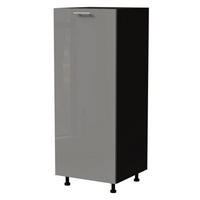 VORRATSSCHRANK Essen Grau Hochglanz / Schwarz Matt 60 / 59 / 154cm - Schwarz/Grau, Holz/Holzwerkstoff (60/154/59cm) - Feldmann-Wohnen