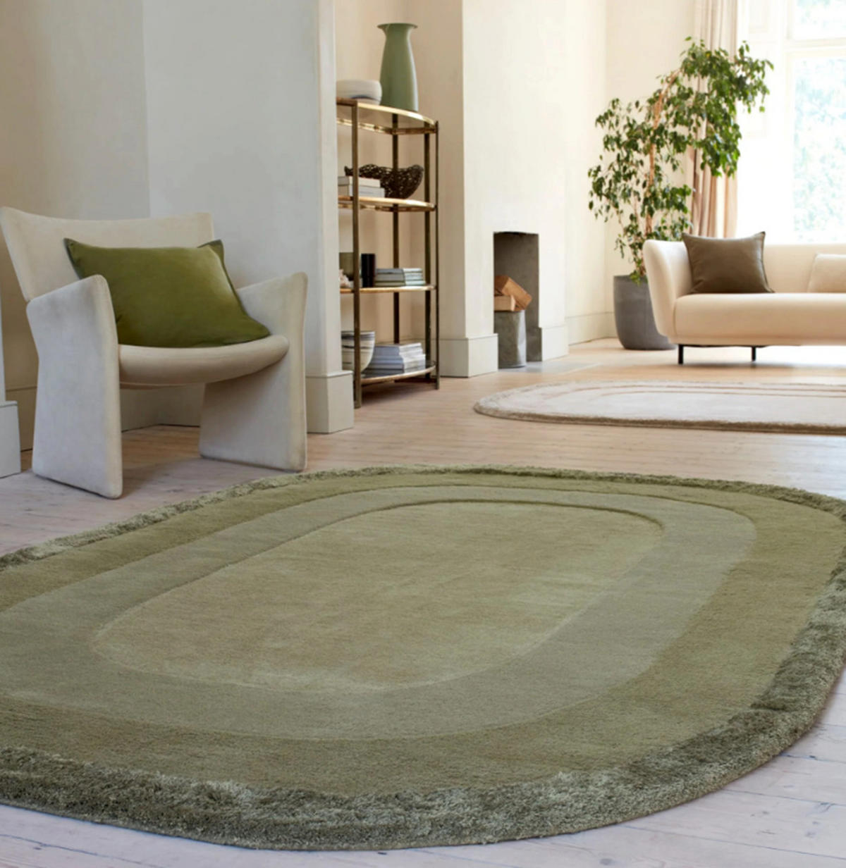 TEPPICH handgetuftet RINGO Grün 160 x 230 cm - Grün, Naturmaterialien (160/230cm) - Novatrend