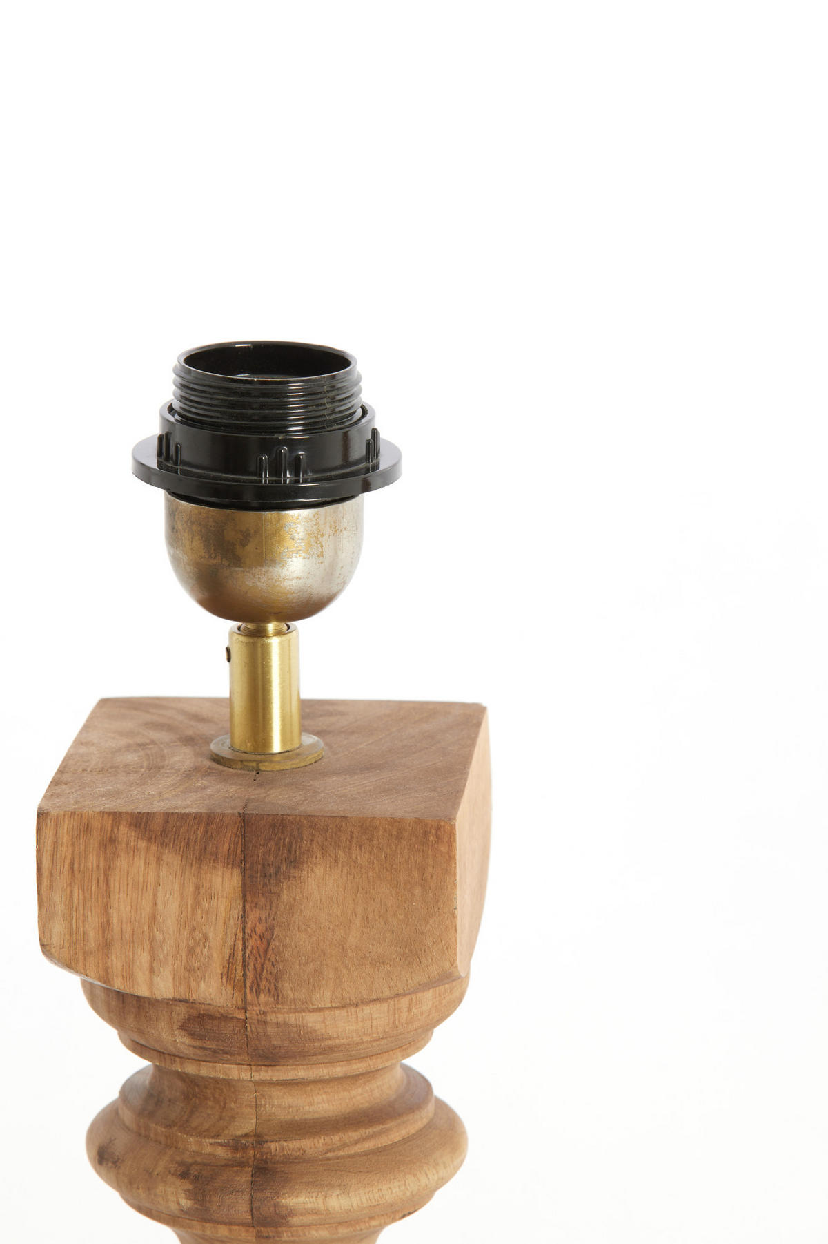 LAMPENFUSS Cumani Braun 9/9/36 cm - Dunkelbraun, Holz (9/9/36cm) - Light & Living