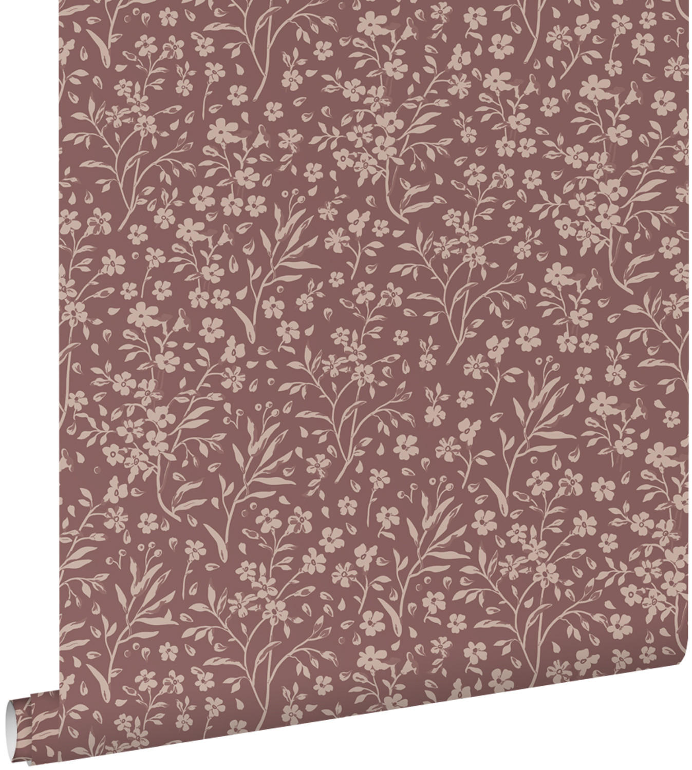 TAPETE Blumen 50 x 900 cm - Rot, Papier (50/0.1cm) - ESTAhome