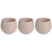 BLUMENTÖPFE Selbstbewässernd Ø 10 cm 3er-Set - Taupe, Kunststoff (10/10cm)