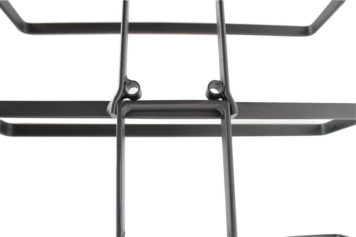 WEINREGAL 2er Set aus Metall in Schwarz Wandmontage 4-Wine - Schwarz, Metall (28.5/41/8cm) - DanDiBo