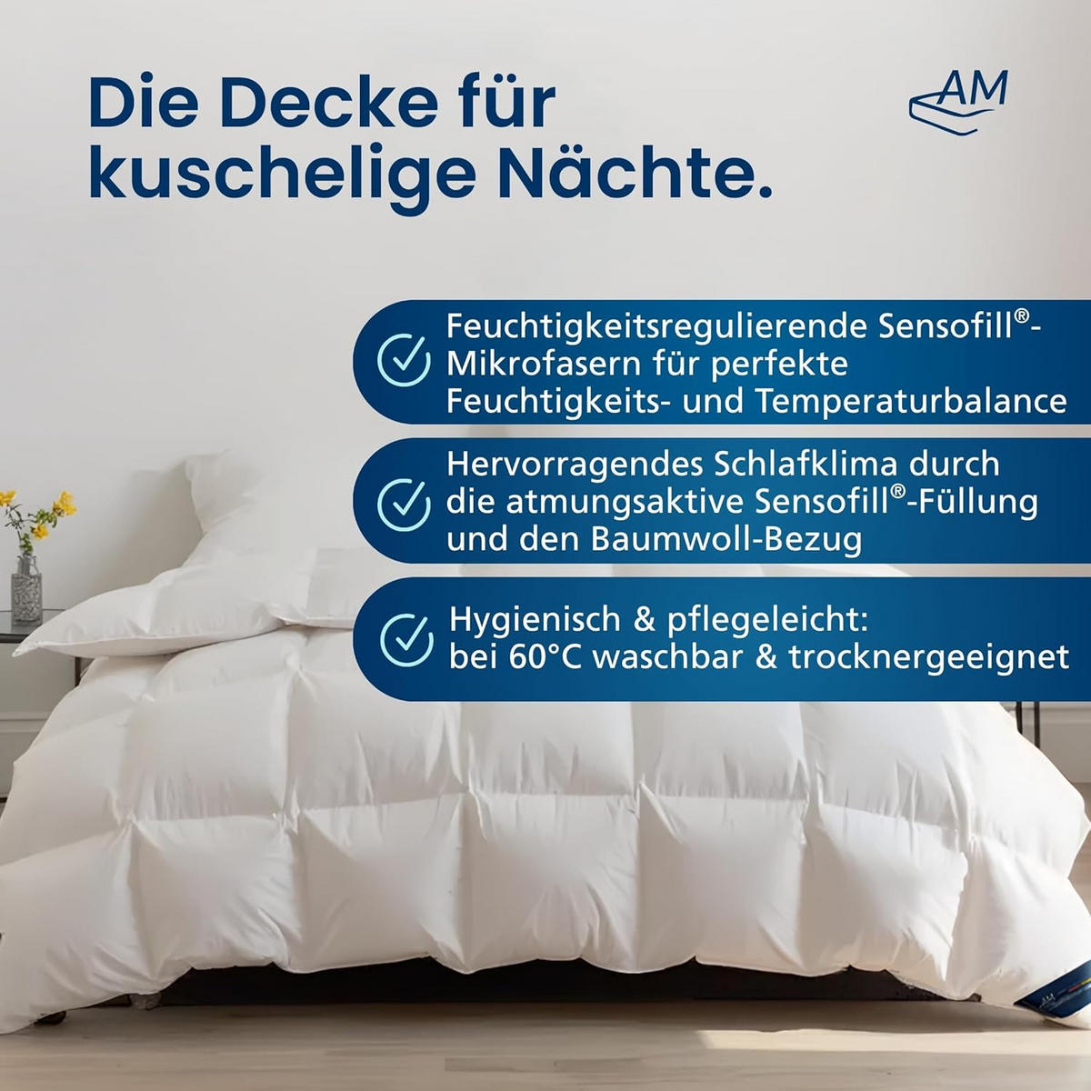 MIKROFASER DECKE 135/200 cm - Weiß, Textil (135/200cm) - AM Qualitätsmatratzen