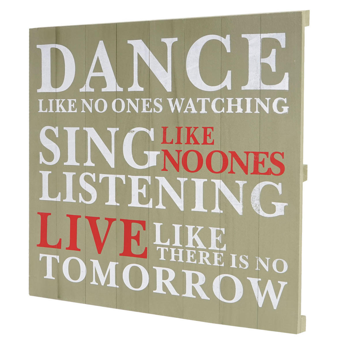 WANDSCHILD SING SHABBY-LOOK Grün - Grün, Holz (60/60/3cm) - MCW