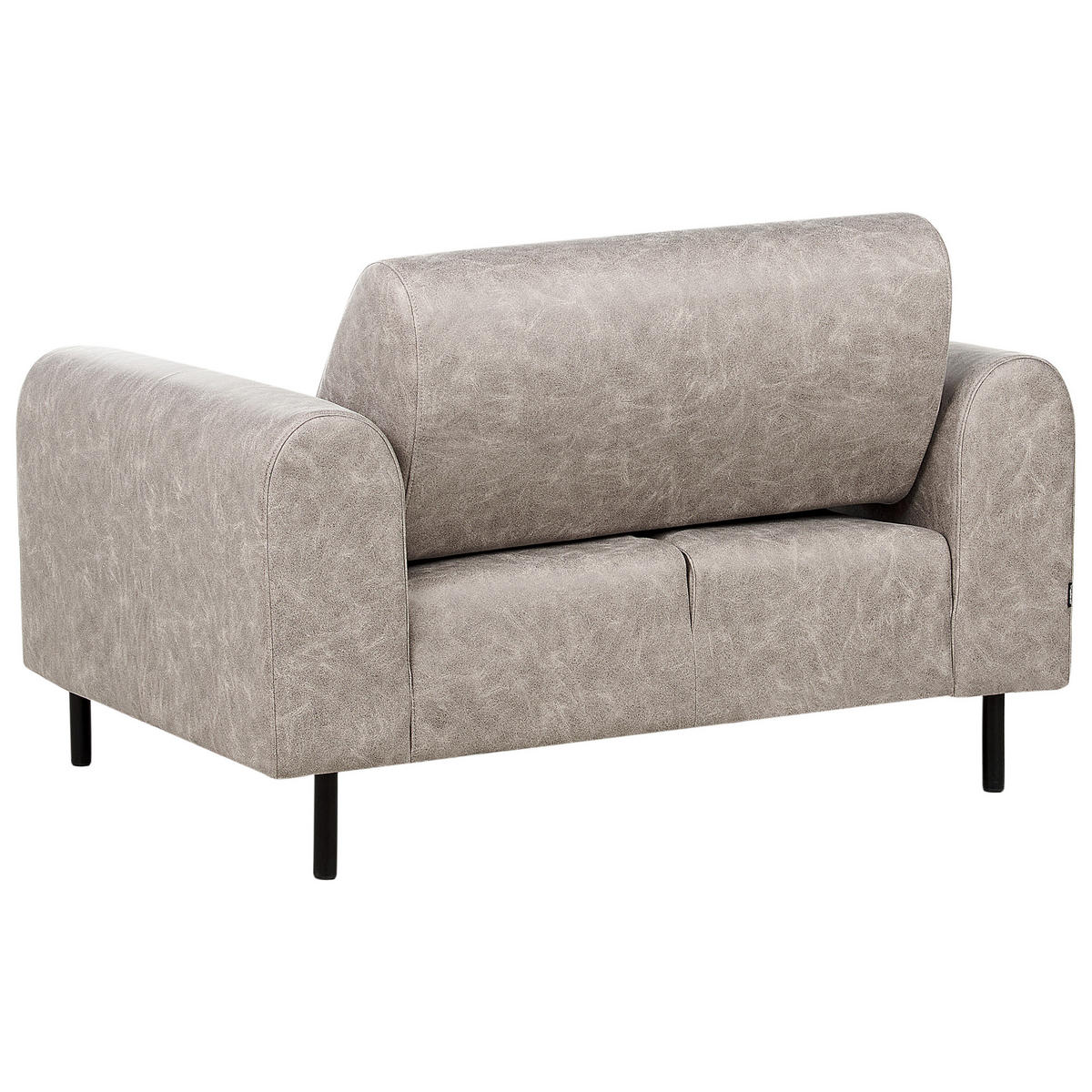 SESSEL Hellgrau Askim - Schwarz/Grau, Textil (123/79/95cm) - Beliani