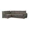 ECKSOFA Ravini Braun, mit Bettzeugablage und verstellbaren Kopfstützen, linke seite - Braun, Holzwerkstoff (253/156cm) - Bettso