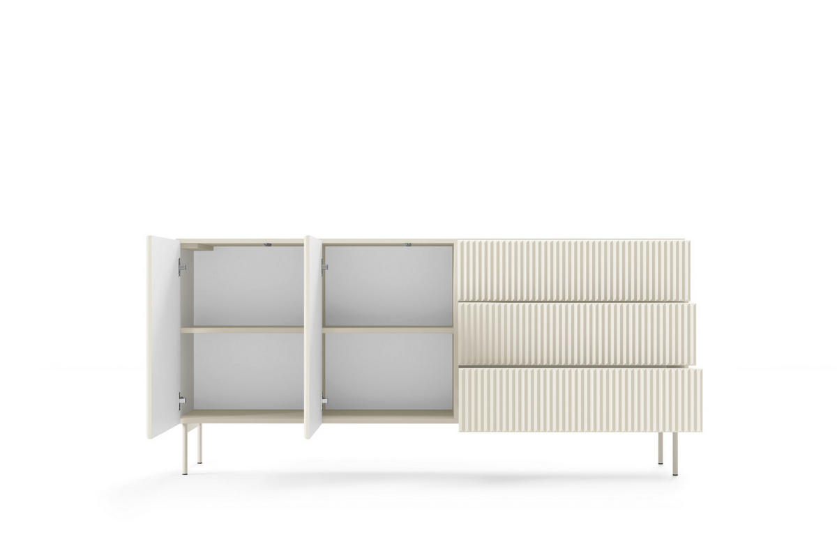 KOMMODE, Kaschmir, 177 x 81,2 x 39,8 cm - Beige, Holzwerkstoff (177/81.2/39.8cm) - 3XE LIVING