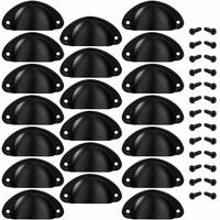 MÖBELGRIFF Schwarz 20er-Set - Multicolor, Metall (9.6/2.5/2.6cm)