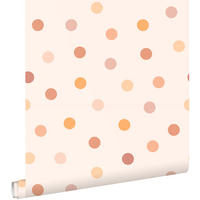 TAPETE Punktmuster 50 x 900 cm - Orange, Papier (50/0.1cm) - ESTAhome