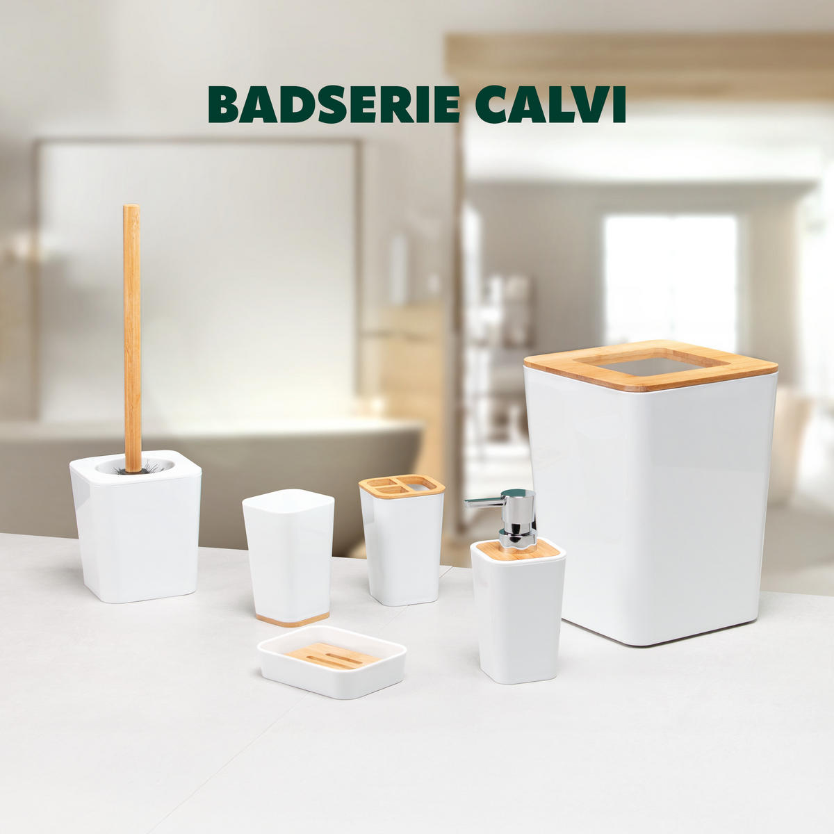 KOSMETIKEIMER CALVI, weiß - Weiß, Kunststoff (18/25/18cm) - bremermann