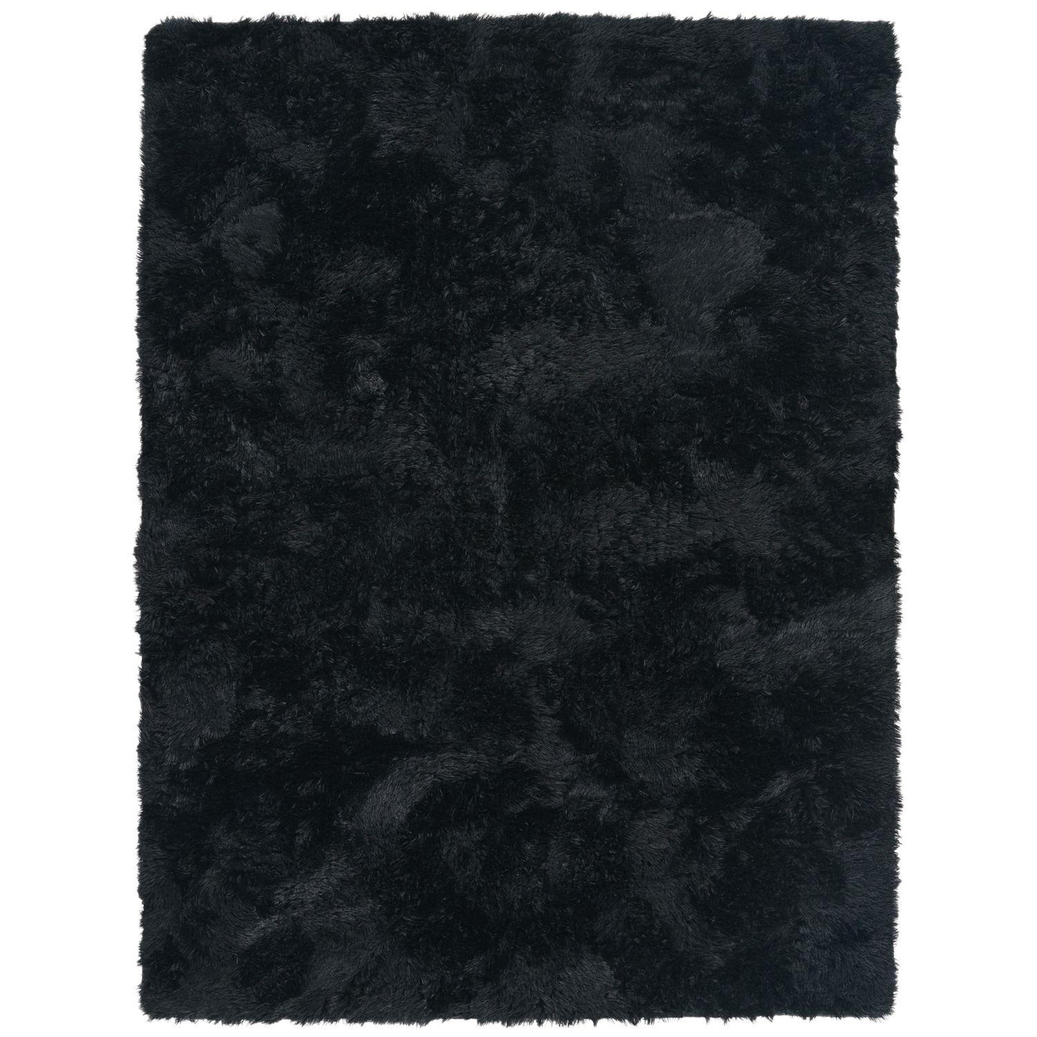 HOCHFLORTEPPICH Schwarz 80 x 150 cm - Schwarz, Kunststoff (80/150cm) - TT Home