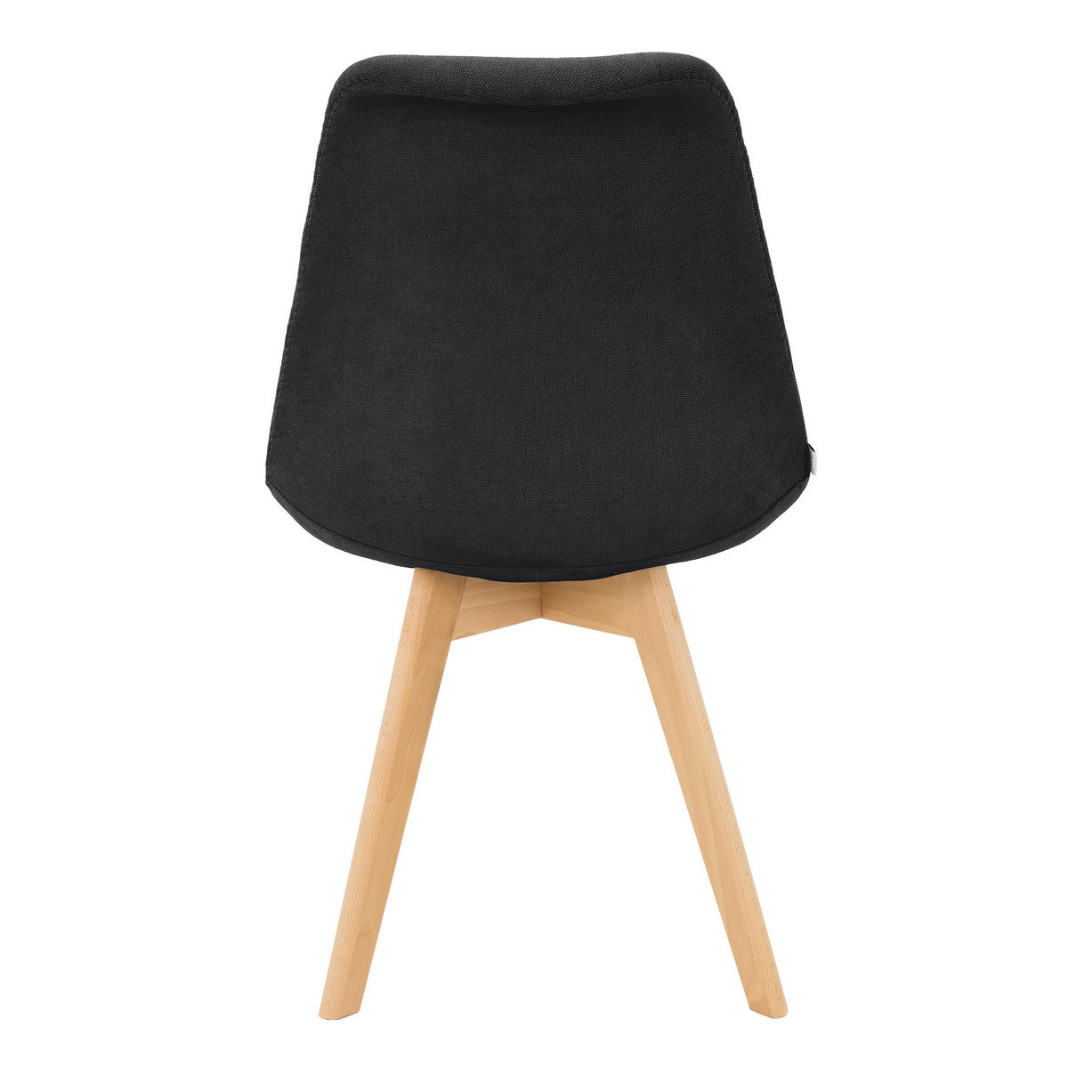 ESSZIMMERSTUHL Samt Schwarz 4er Set - Anthrazit, Holzwerkstoff (55/83/49cm) - ML-DESIGN
