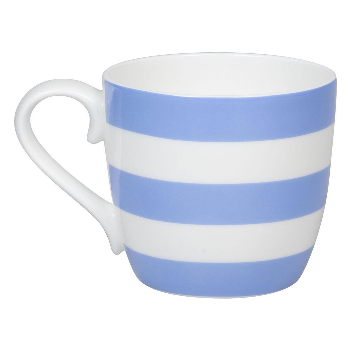 KAFFEEBECHER Stripes - Creamblue - Naturfarben, Keramik (0.43L) - Könitz