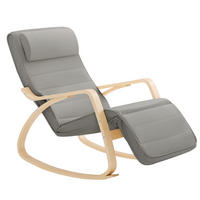 SCHAUKELSTUHL Grau - Grau, Holz/Textil (56/80/80cm) - SoBuy