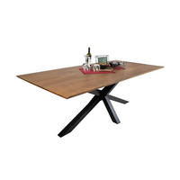 ESSTISCH ABBY - Schwarz/Braun, Holz/Metall (100/300/77cm) - SAM