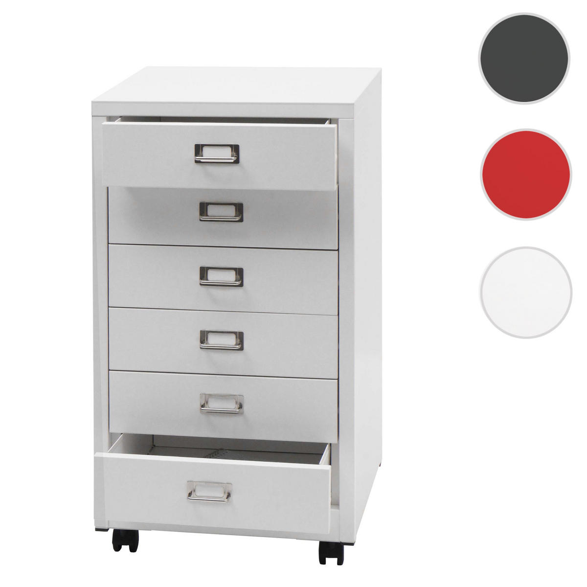 ROLLCONTAINER Weiß - Weiß, Metall (40/75/41cm) - MCW