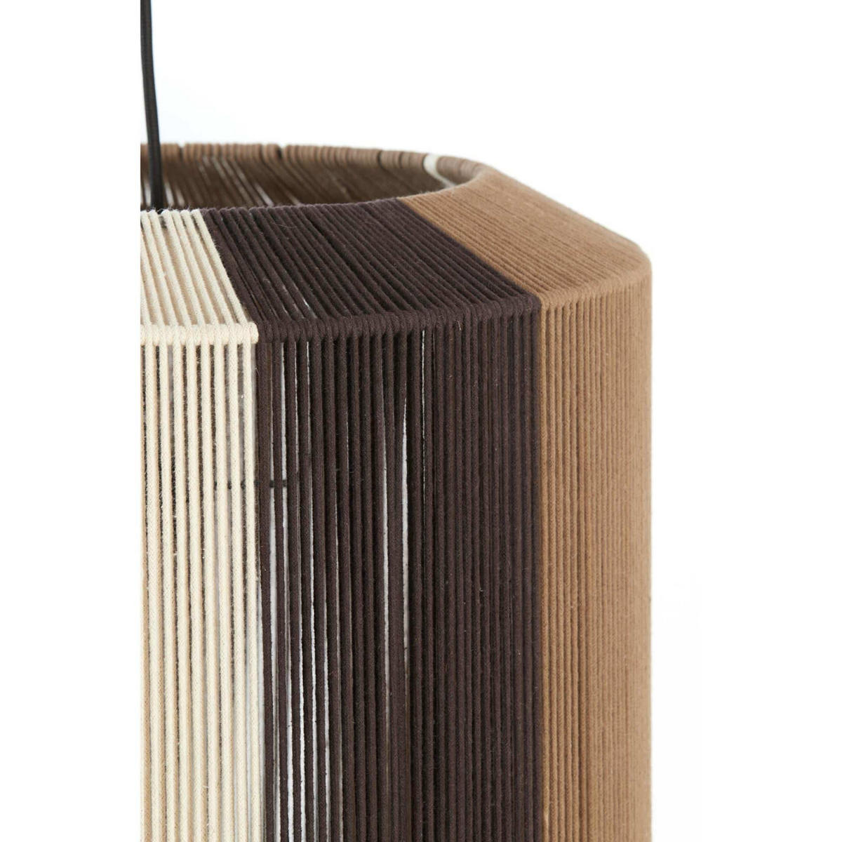 HÄNGELAMPE Kozana Braun 48/48/55 cm - Braun, Textil (48/48/55cm) - Light & Living