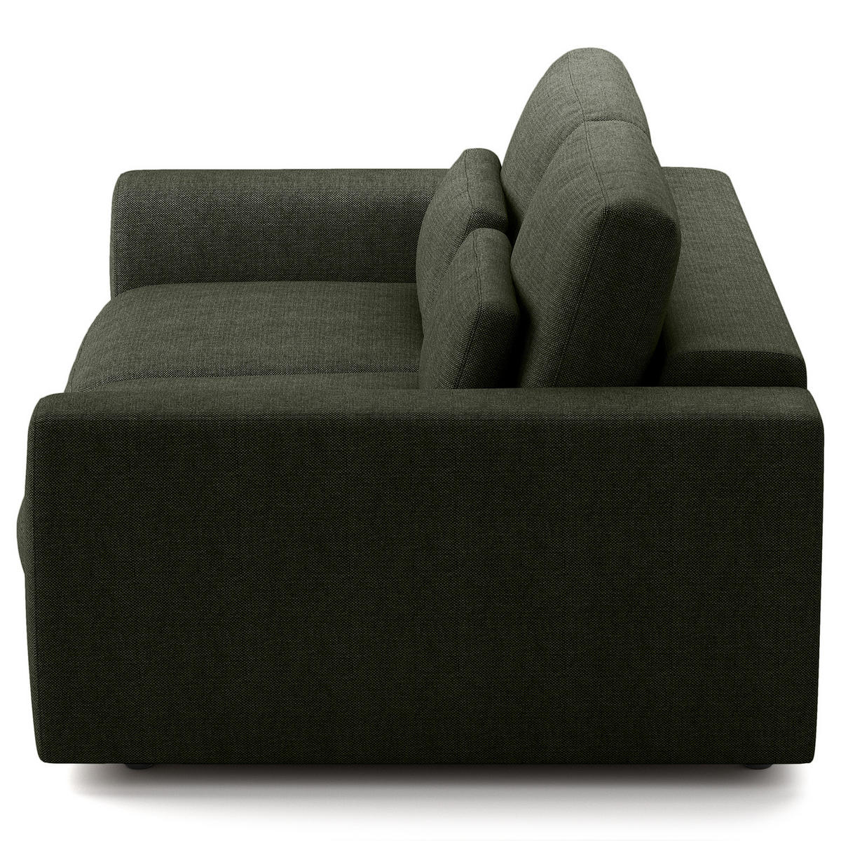 2-SITZER SOFA - Schwarz/Grau, Kunststoff/Textil (182/80/117cm) - home24